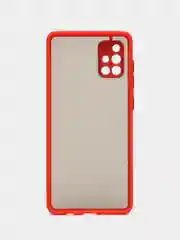 Бирюзовый чехол Samsung Galaxy A71 (Самсунг Галакси А71), пластиковый, матовый, с цветными кнопками