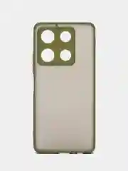 Лесной зеленый чехол для Infinix Note 30 Pro (Инфиникс Нот 30 Про), пластиковый, матовый, с цветными кнопками