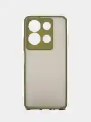 Лесной зеленый чехол на Infinix Note 30 (Инфиникс Нот 30), пластиковый, матовый, с цветными кнопками
