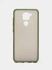 Зеленый чехол для Xiaomi Redmi Note 9, Редми Нот 9, матовый, силиконовый, с цветными кнопками