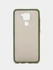 Алый чехол для Xiaomi Redmi Note 9, Редми Нот 9, матовый, силиконовый, с цветными кнопками