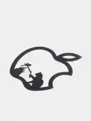 Серебряный металлическая наклейка-стикер "Яблоко iPhone" кот и мышь на телефон