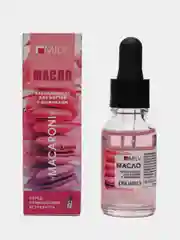 Укрепляющее масло для ногтей со смолой мастикового дерева и шиммером MACARONI. 15 мл