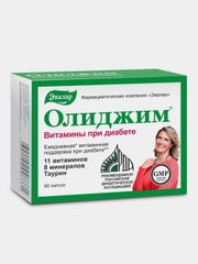 Витамины Эвалар Олиджим, при диабете, 60 капсул