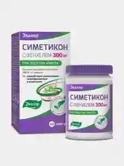 БАД Эвалар "Симетикон" 300 мг, с фенхелем, 60 мягких желатиновых капсул