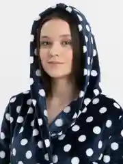 Бежевый теплый молодежный халат с запахом Onstyle