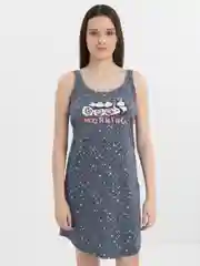 Синий ночная сорочка женская
