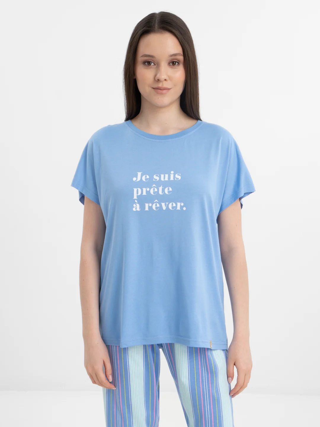 Футболка и брюки, женский домашний комплект Clever Wear