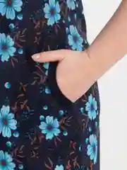 Синий туника женская, футболка удлиненная, сорочка ночная женская