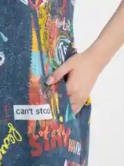 Синий платье женское из хлопка, туника домашняя