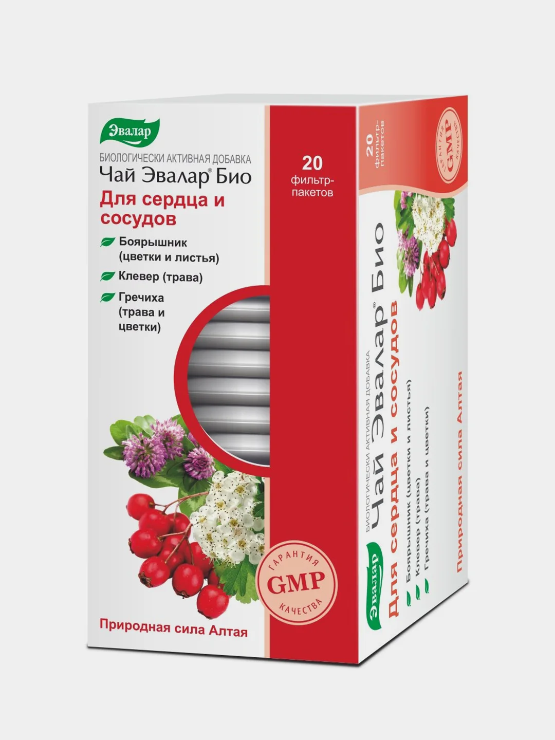 Чай Эвалар БИО для сердца и сосудов, 20 фильтр-пакетов