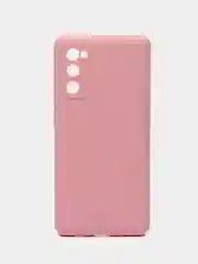 Розовый чехол для Samsung S20 FE с бархатом внутри