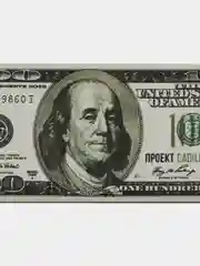 Картина на холсте, постер "100 DOLLAR", 22 на 45 см