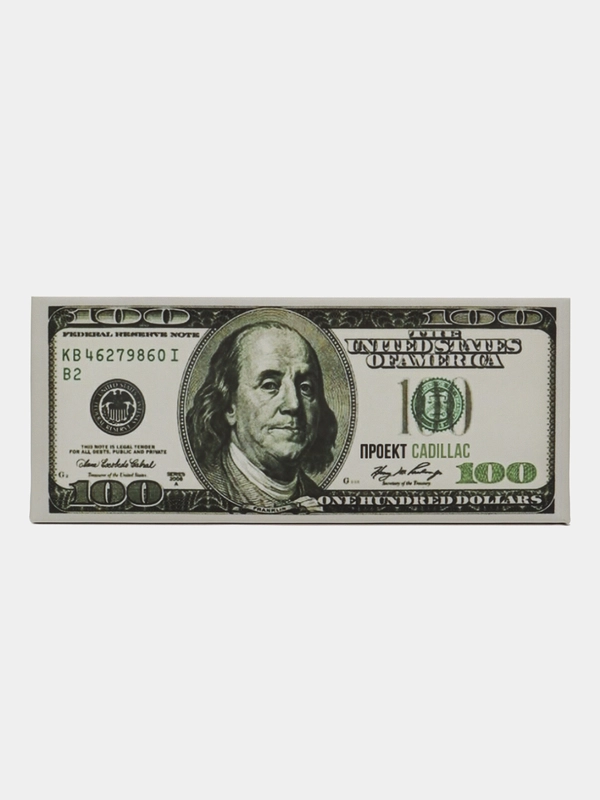 Картина на холсте, постер "100 DOLLAR", 22 на 45 см