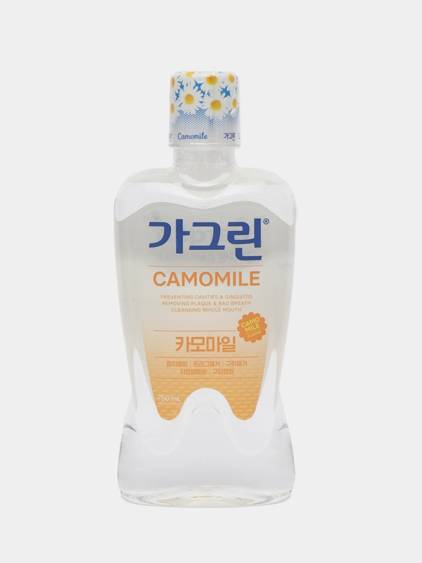 Корейский ополаскиватель для полости рта с экстрактом ромашки Garglin Camomile 750 мл