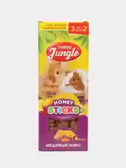 Палочки Happy Jungle для крупных грызунов микс 3 вкуса, (внутри 3 шт палочки)