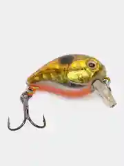 Золотой воблер крэнк Namazu Crystal Crank 27 мм, вес 2,4 гр