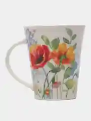 Красный кружка "Floristry" v=370мл (фарфор)1,2,3