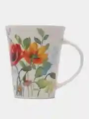 Красный кружка "Floristry" v=370мл (фарфор)1,2,3