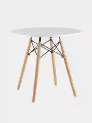 Стол круглый обеденный EAMES, D=80, в скандинавском стиле стол, деревянный