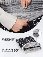 Черный чехол для ноутбука 15.6 и 16 дюймов KINMAC (Черный мрамор)