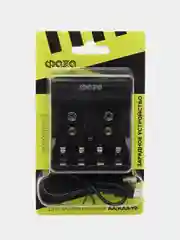 Черный зарядное устройство ФАZА B-55USB для аккумуляторных батареек AA, AAA, крона