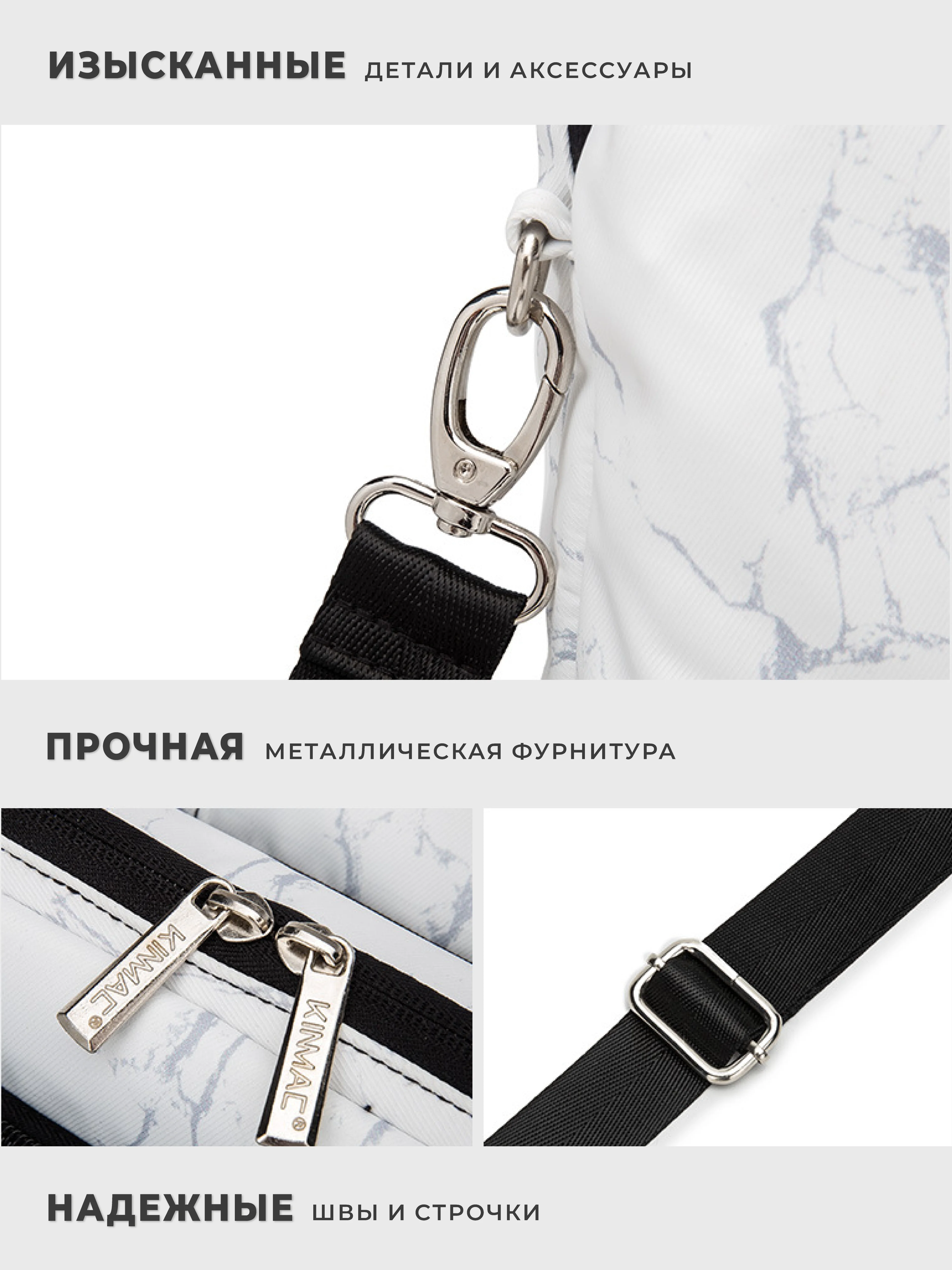 Сумка для ноутбука 15.6 и 17 дюймов KINMAC с ремнем на плечо и 3 отделениями