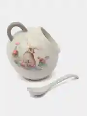 Сахарница с ложкой Зайка, 200 мл, цвет белый