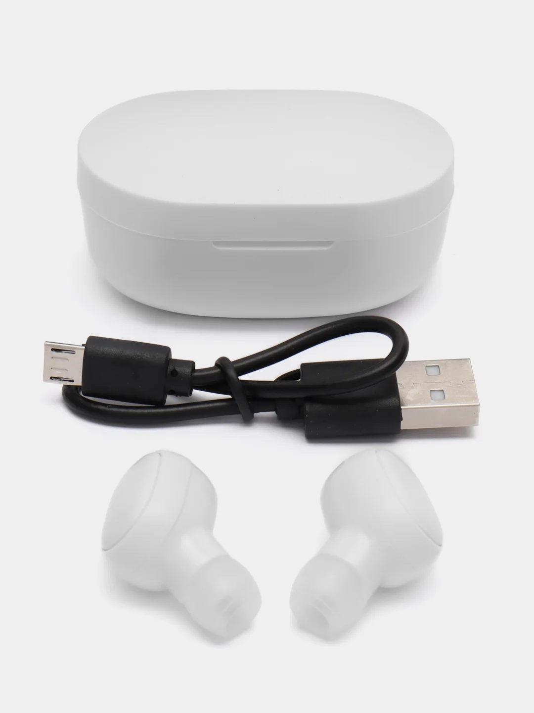 Белый беспроводные наушники True A6S Bluetooth