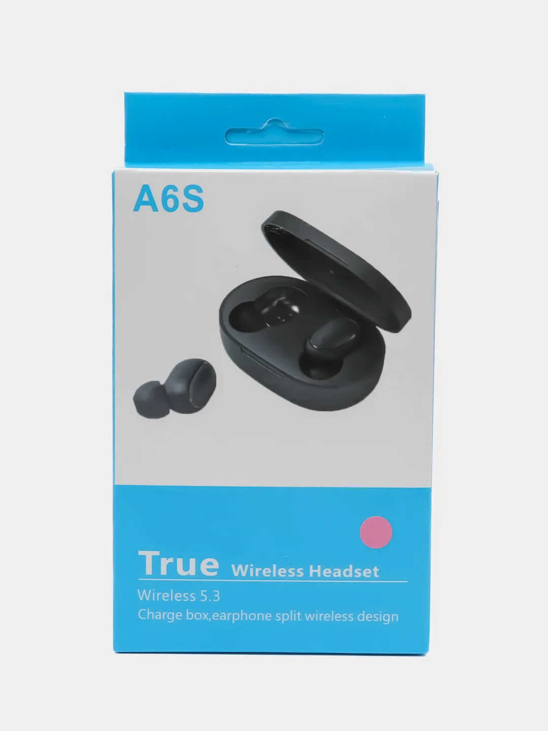 Розовый беспроводные наушники True A6S Bluetooth