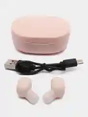 Розовый беспроводные наушники True A6S Bluetooth