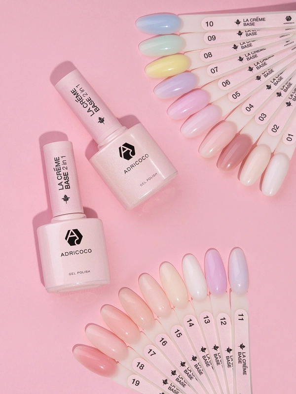 Цветная база для ногтей Adricoco La creme, нюд