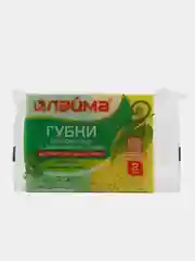 Губки для посуды целлюлозные с абразивом, 2 шт