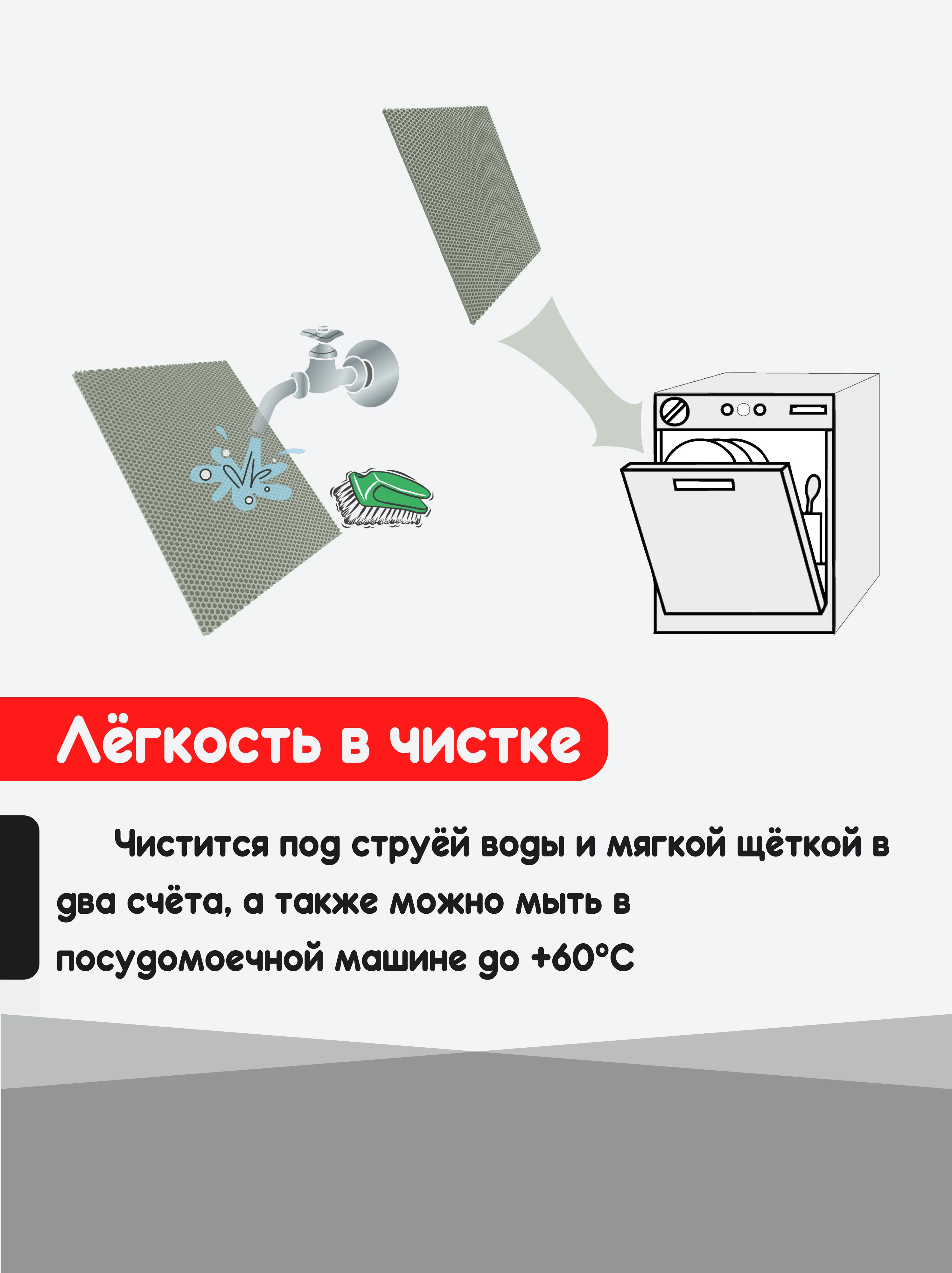 Темно-синий нано коврик для сушки посуды, эва, для кухни, быстросохнущий, непромокаемый, 50 х 35 см