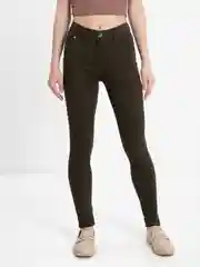 Зелёный хаки джинсы женские skinny, цветные, средняя посадка