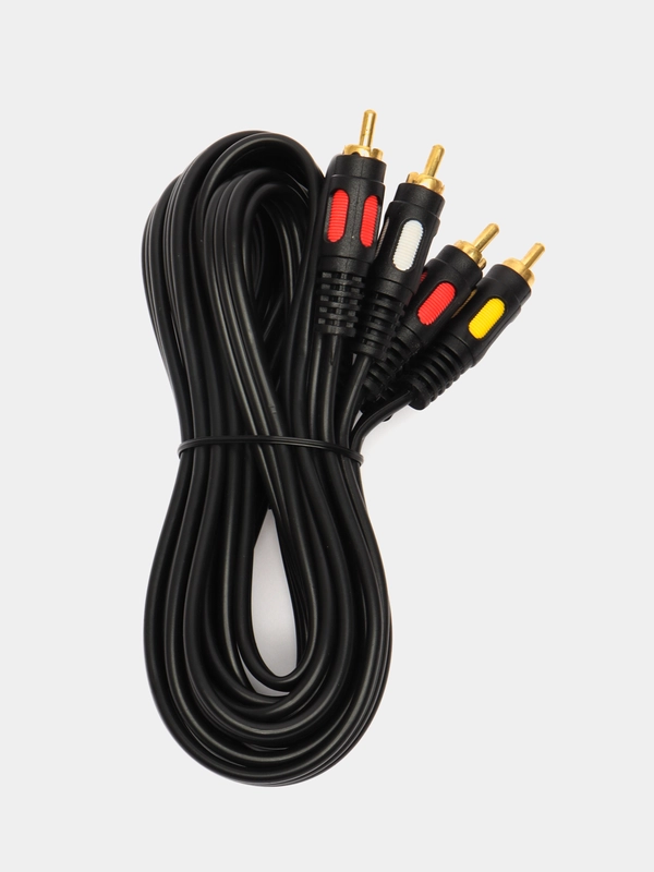 Видео кабель 3rca на 3rca (Тюльпаны-колокольчики) 1.5м - 3м