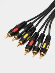 Видео кабель 3rca на 3rca (Тюльпаны-колокольчики) 1.5м - 3м