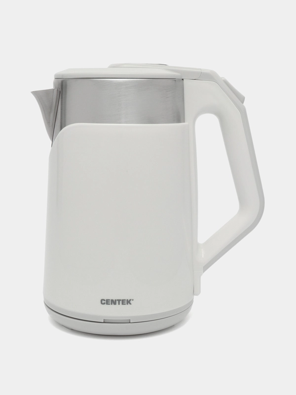 Чайник электрический Centek CT-0023, пластик, колба металл, 2 л, 2000 Вт, белый