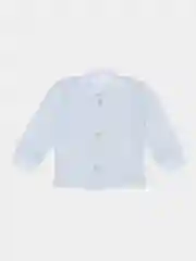 Голубой кофточка для новорожденных с длинным рукавом кулирка жаккард тонкая