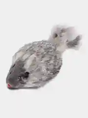 Красный игрушка для кошек и котят Мышь-погремушка натуральный мех, разные цвета