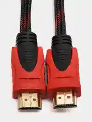 Серый меланж кабель HDMI в металлической оплётке 1,5 м, 3 м, 5 м