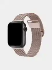 Розовый ремешок для смарт-часов Apple Watch, металлический, миланская петля, 38-49 мм