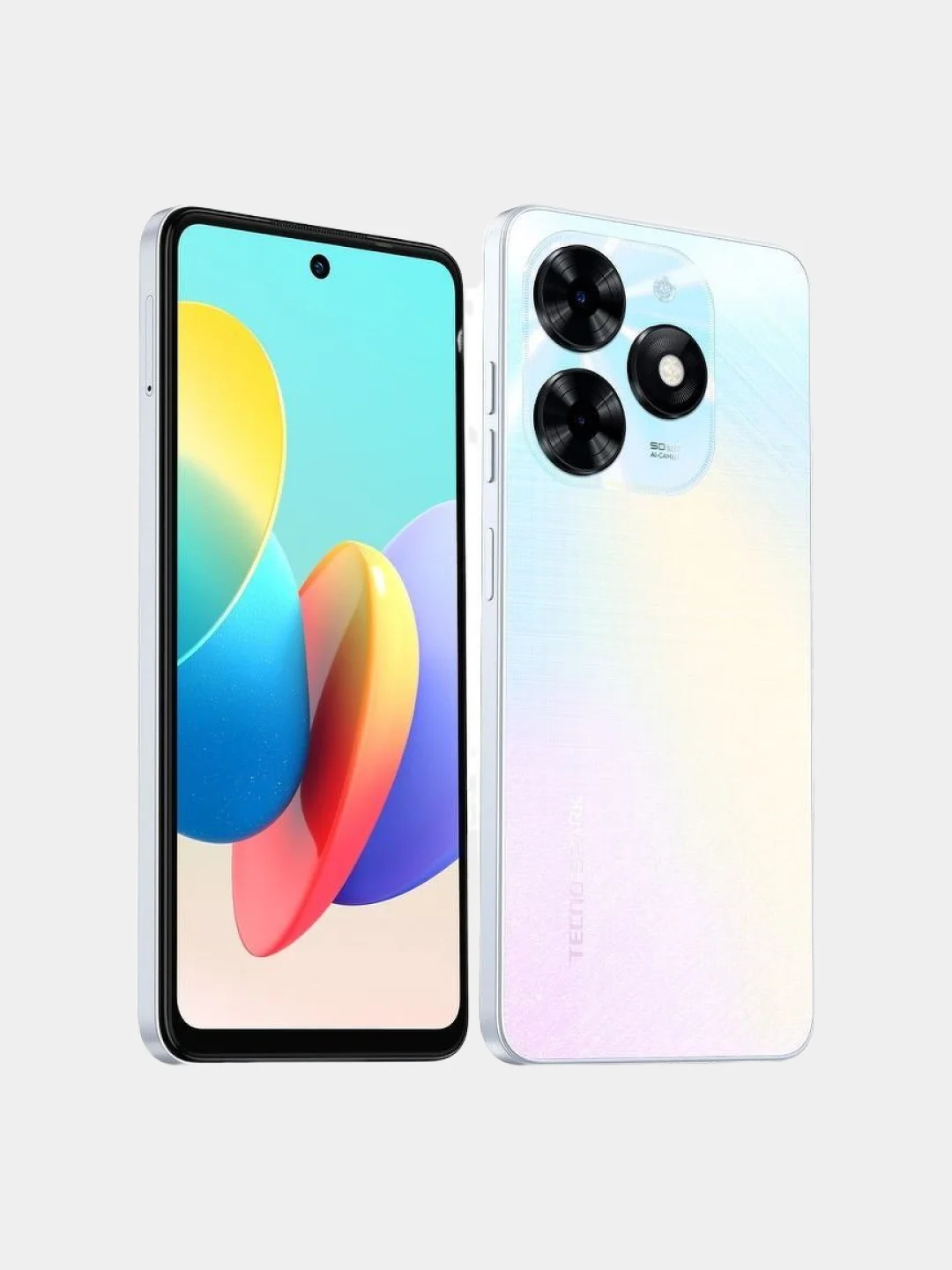 Белый смартфон Tecno SPARK 20C