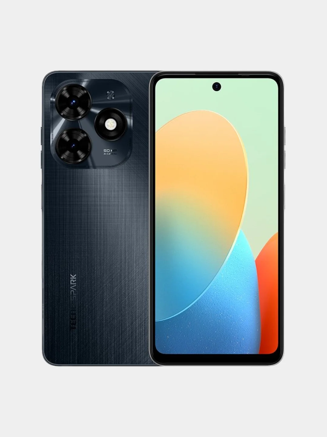 Черный смартфон Tecno SPARK 20C