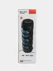 Черный колонка Bluetooth с LED-подсветкой ZQS 60Вт (USB/SD/AUX/FM) + микрофон/пульт