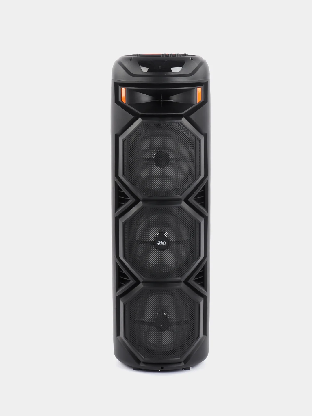 Черный колонка Bluetooth с LED-подсветкой ZQS 60Вт (USB/SD/AUX/FM) + микрофон/пульт