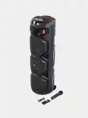 Черный колонка Bluetooth с LED-подсветкой ZQS 60Вт (USB/SD/AUX/FM) + микрофон/пульт