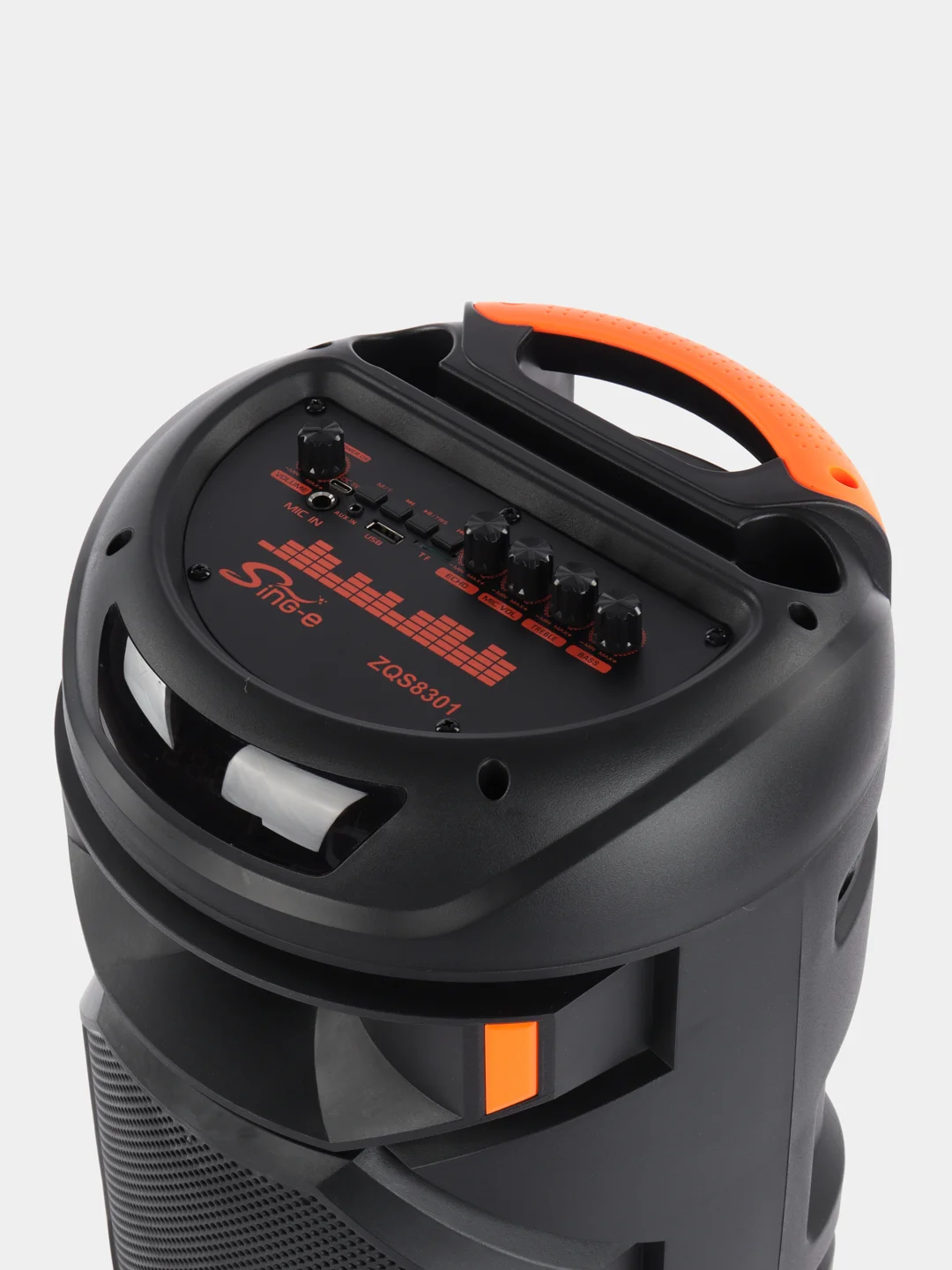 Черный колонка Bluetooth с LED-подсветкой ZQS 60Вт (USB/SD/AUX/FM) + микрофон/пульт