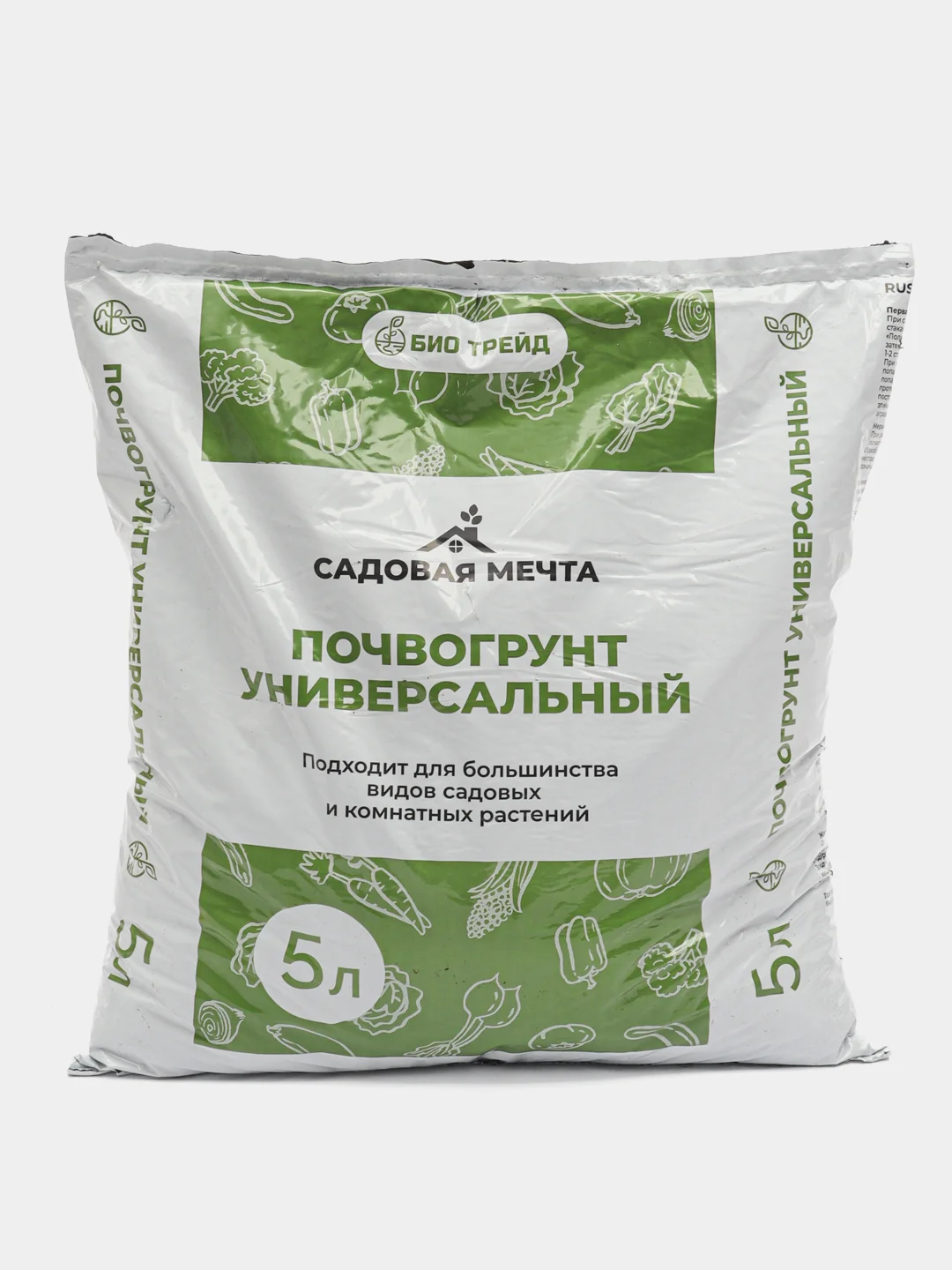 Грунт универсальный 5 л/ Торф высокоурожайный/ Почва витаминизированная "Садовая мечта"