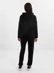 Черный спортивный костюм женский на флисе